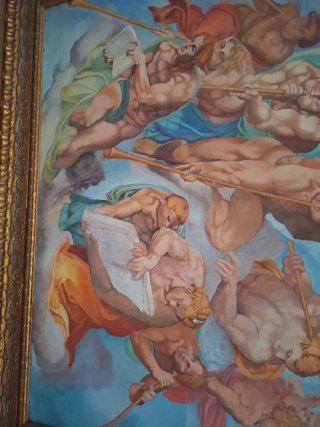 Pintura Capilla Sixtina estilo fresco