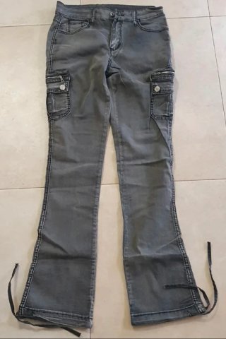Pantalones Cargo Grises Mujer Talla S/M