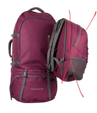 Mochila Mountain Warehouse 60L Morada