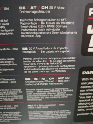 Parkside Performance 20V 600Nm Llave de Impacto