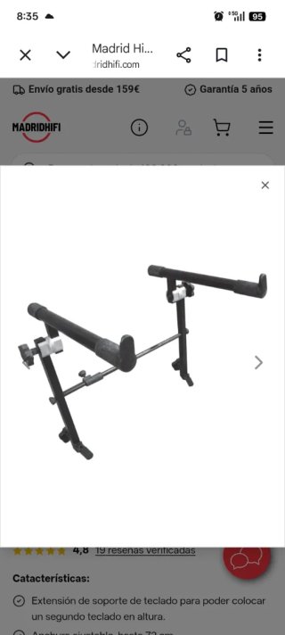 Soporte para segundo teclado