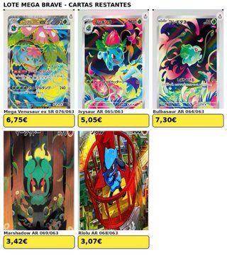 Sobres Pokémon Mega Brave Japoneses