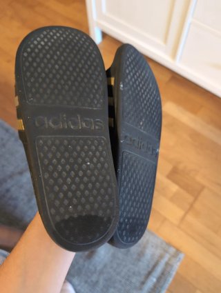 Sandalias Adidas Talla 39 Azul y Dorado