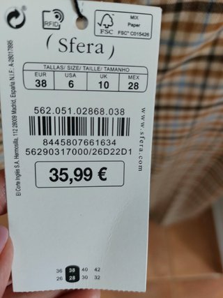 Pantalón cuadros mujer azul y marrón