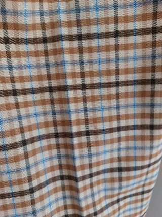 Pantalón cuadros mujer azul y marrón