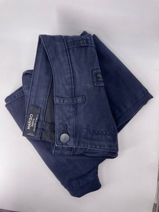 Pantaloni bambino blu con cerniera