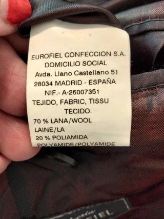 Abrigo Cortefiel Azul Marino Talla 52