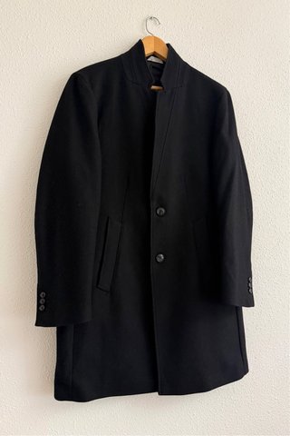 Abrigo paño Zara Negro