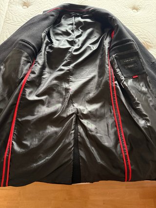 Abrigo paño Zara Negro