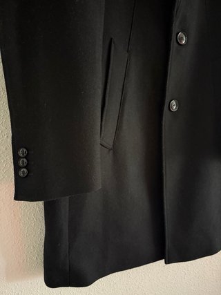 Abrigo paño Zara Negro
