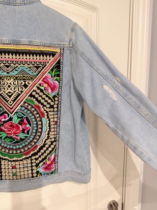 Chaqueta vaquera étnica