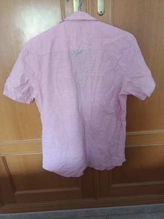 Camisa rosa manga corta pd & co Talla M