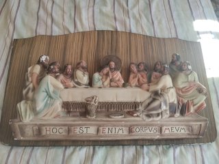 Escultura La Última Cena antigua