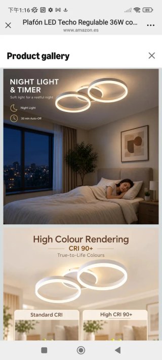 Plafón LED Techo Regulable 36W