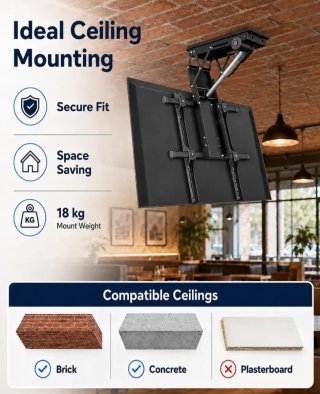 Soporte TV Techo Motorizado 50-90