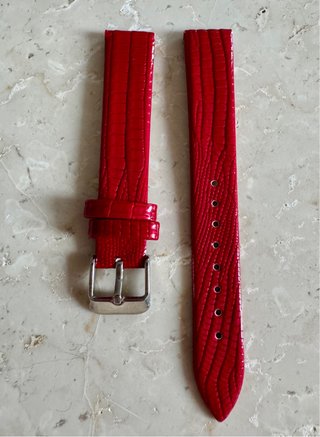 Correa de piel para reloj roja