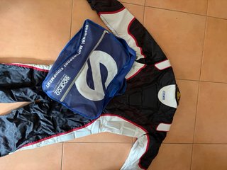 Mono Karting Sparco Negro/Blanco/Rojo