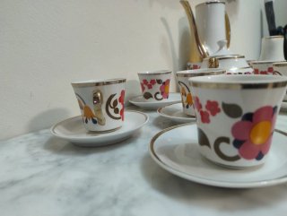 Juego de café Gemma 9 piezas vintage