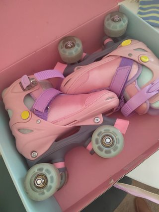 Patines de niña rosas
