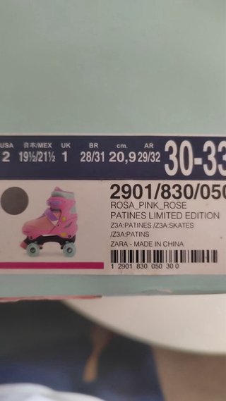 Patines de niña rosas