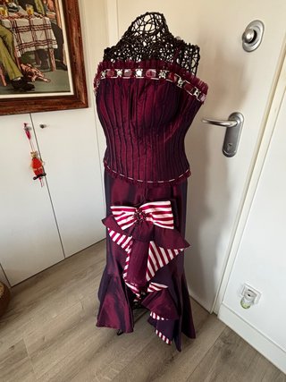 Vestido fiesta vintage morado