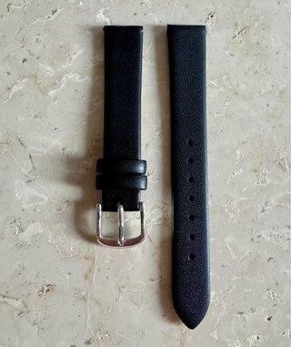 Correa de piel para reloj negra