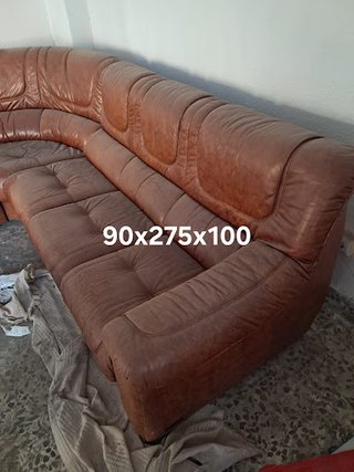 Sofá esquinero modular de piel