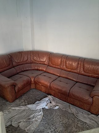 Sofá esquinero modular de piel