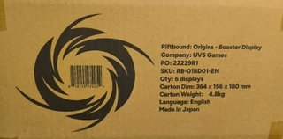Caja Booster Riftbound Origins UVS Games