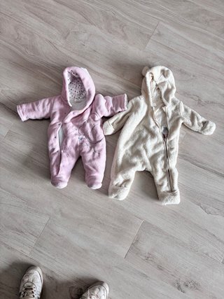 Conjunto Buzo Bebé Niña Rosa y Blanco