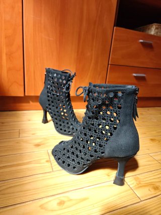 Botines de tacón negros talla 38
