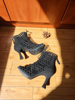 Botines de tacón negros talla 38