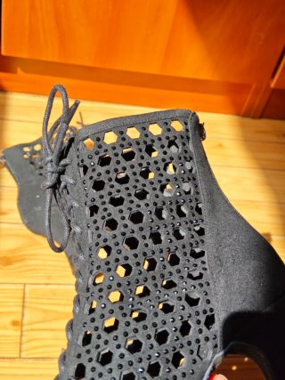 Botines de tacón negros talla 38