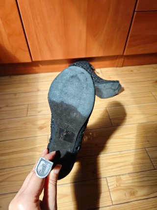 Botines de tacón negros talla 38