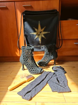 Botines de tacón negros talla 38