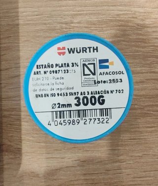 Soldador gas Würth WGLG 100 30–100W + estaño