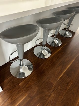 Taburetes de cocina grises (Set de 4)