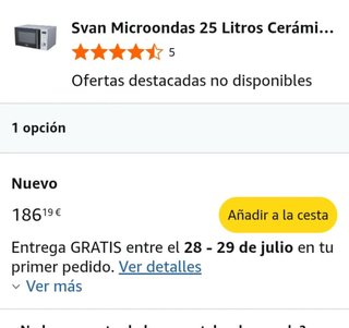 Svan Microondas 25 Litros Cerámico Inox 900w