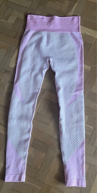 Leggings deportivos rosa y blanco