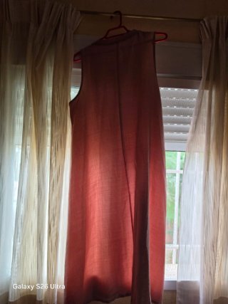 Vestido boho midi salmón