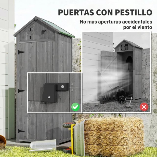 Cobertizo de madera para herramientas