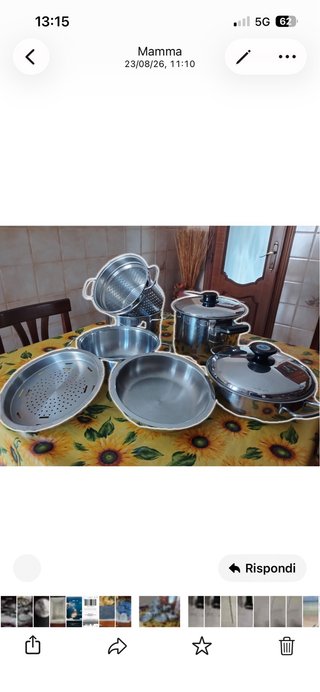 Set pentole acciaio inox usate pochissimo