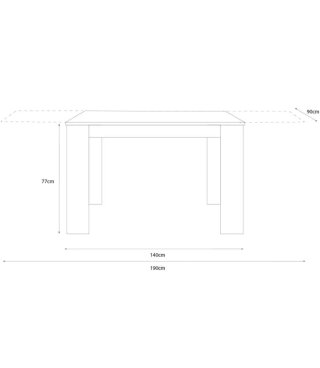 Mesa de comedor blanca de madera lacada