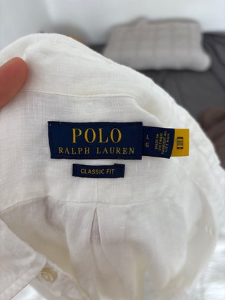 Camisa Polo Ralph Lauren Blanca Manga Corta