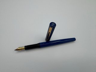 Waterman stilografica vintage blu