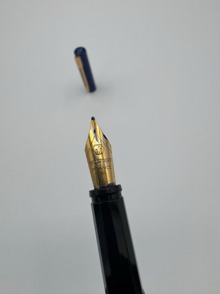 Waterman stilografica vintage blu