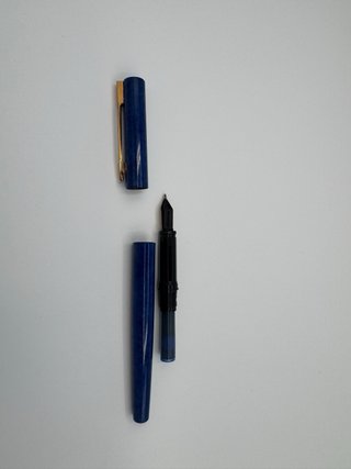 Waterman stilografica vintage blu