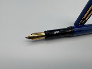 Waterman stilografica vintage blu