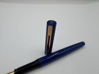 Waterman stilografica vintage blu