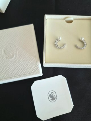 Pendientes Swarovski Luna Circonitas y Perla